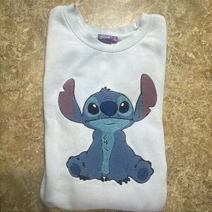 Disney Blue and White Crew Neck Sweater